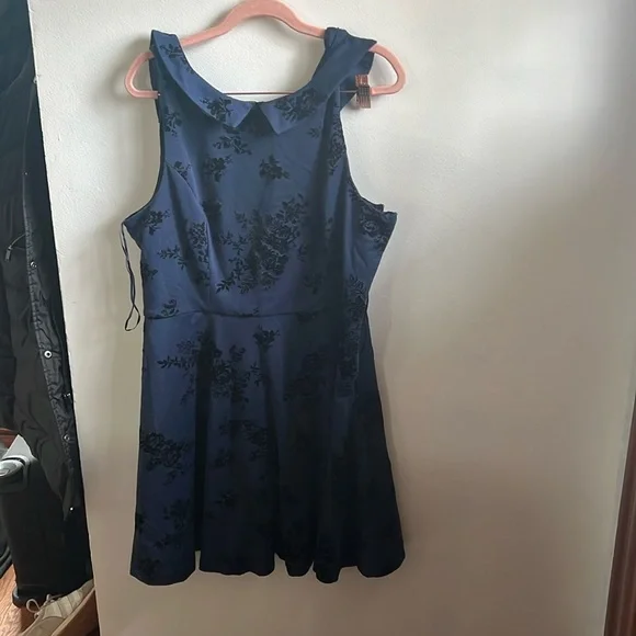 lauren conrad navy blue dress Women's LC Lauren Conrad Ruffle Wrap Maxi Dress
